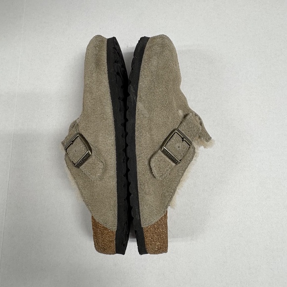 Birkenstock Boston Shearling Suede Leather - Taupe - Size 40. - Picture 10 of 13